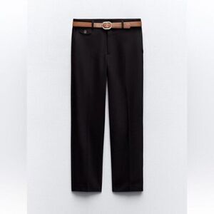 NWT Zara Casual‎ Straight Leg Black Pants N112
